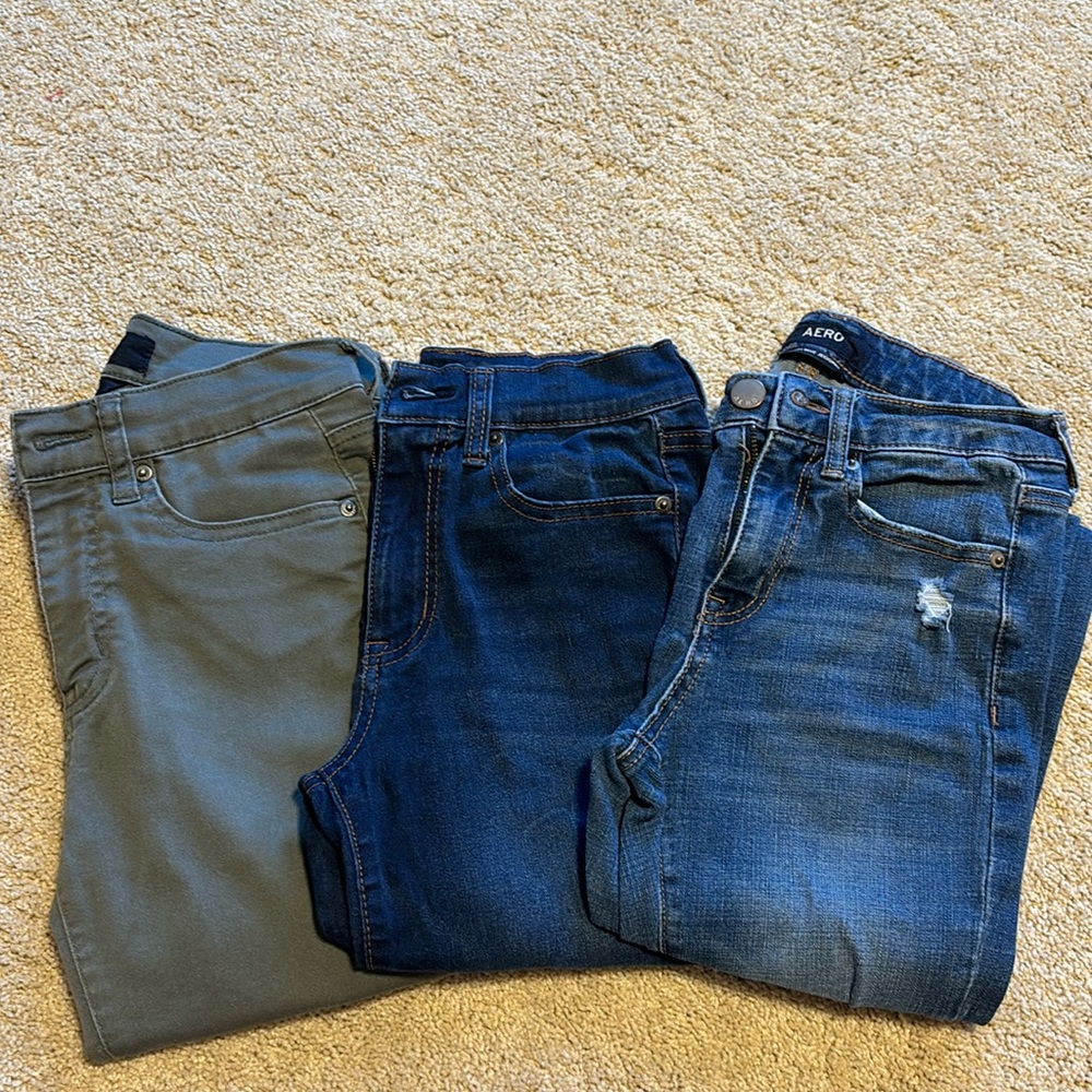 Set of Three Aeropostale High Rise Jeggings
